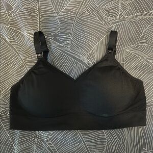 Auden Black Full Coverage Maternity Bra with Adjustable Straps